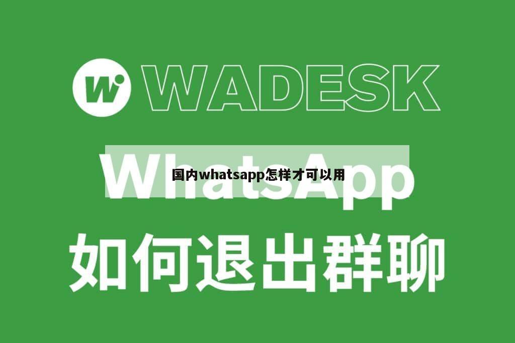国内whatsapp怎样才可以用